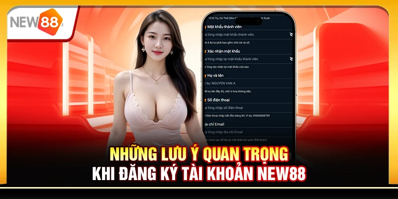 Những lưu ý quan trọng khi đăng ký tài khoản New88